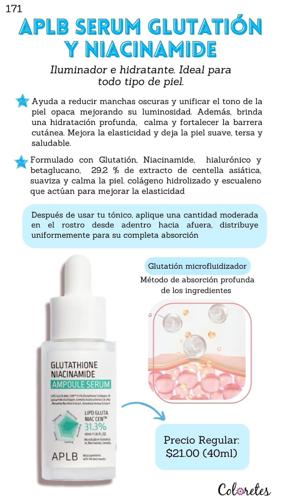 APLB Glutathione Niacinamide Ampoule Serum