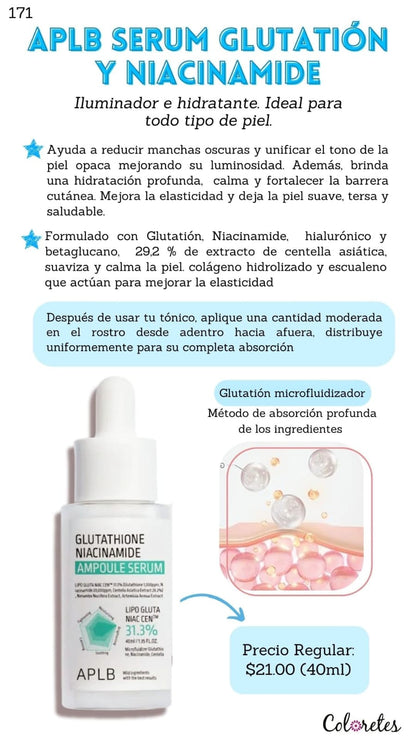 APLB Glutathione Niacinamide Ampoule Serum