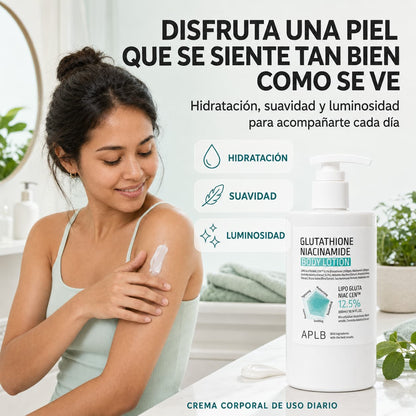 Crema corporal coreana APLB para una piel hidratada, suave y luminosa