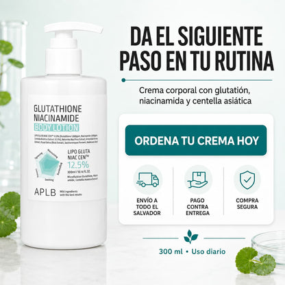 Crema corporal coreana APLB para una piel hidratada, suave y luminosa