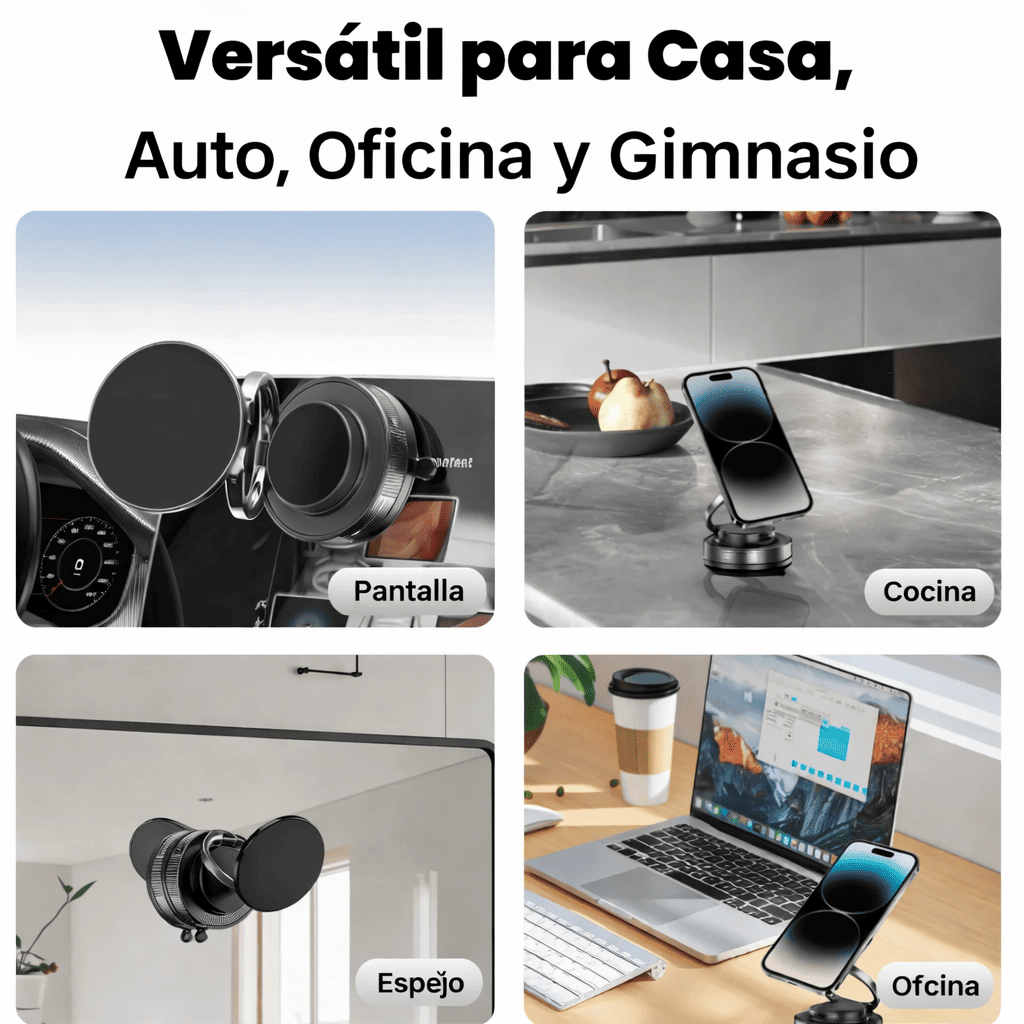 📱 Soporte Magnético de Succión al Vacío – Multi Superficie