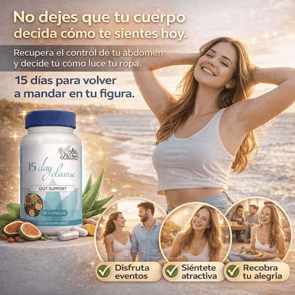 Limpia tu cuerpo en 15 días. Menos hinchazón. Más energía. Pide ahora contra entrega.