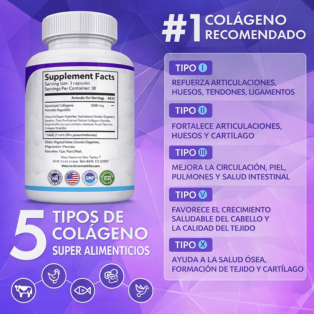 Toplux Multi Colágeno 1800mg 90 Cápsulas Complejo para Piel y Articulaciones