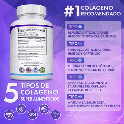 Toplux Multi Colágeno 1800mg 90 Cápsulas Complejo para Piel y Articulaciones