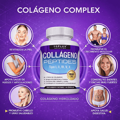 Toplux Multi Colágeno 1800mg 90 Cápsulas Complejo para Piel y Articulaciones