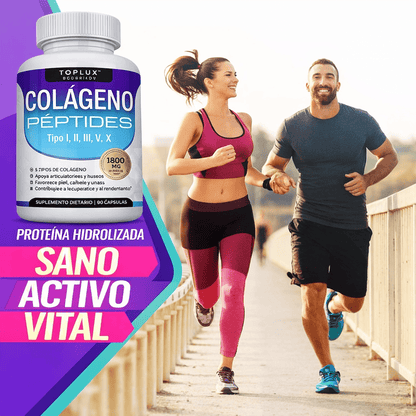 Toplux Multi Colágeno 1800mg 90 Cápsulas Complejo para Piel y Articulaciones