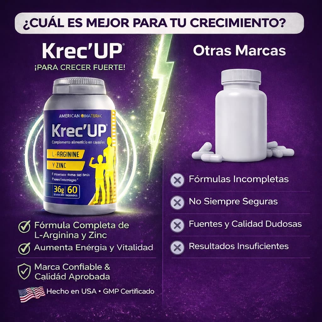 krec up “L-Arginina + Zinc: el combo clave para entrenar con fuerza, recuperar libido y activar tu rendimiento”
