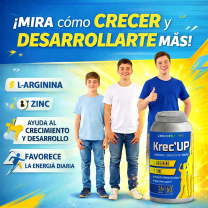 Krec'UP con L-Arginina y Zinc para Jóvenes Natural