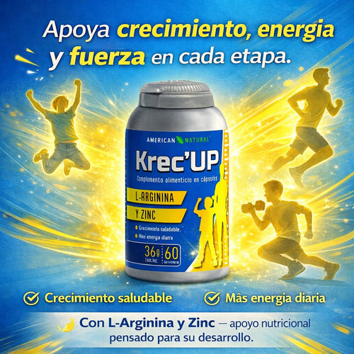 Krec'UP con L-Arginina y Zinc para Jóvenes Natural