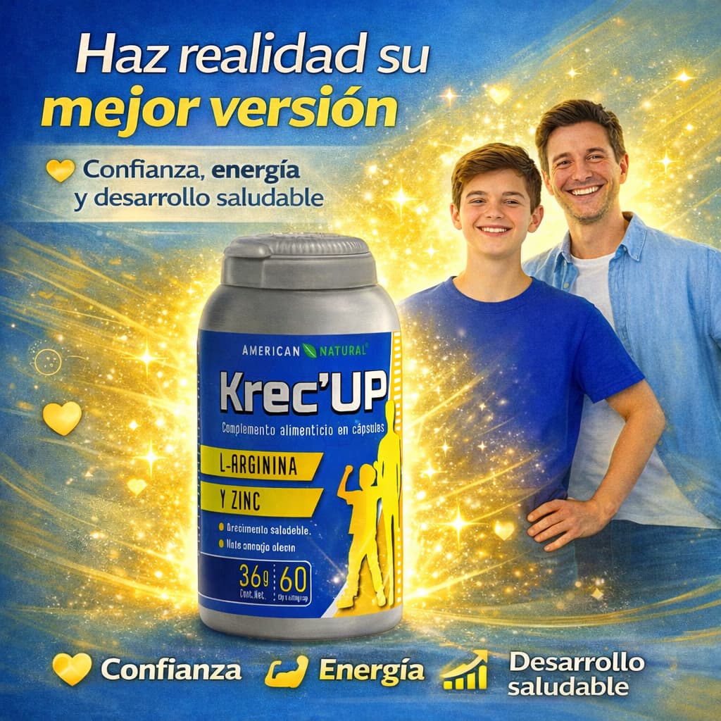 Krec'UP con L-Arginina y Zinc para Jóvenes Natural