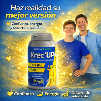 Krec'UP con L-Arginina y Zinc para Jóvenes Natural