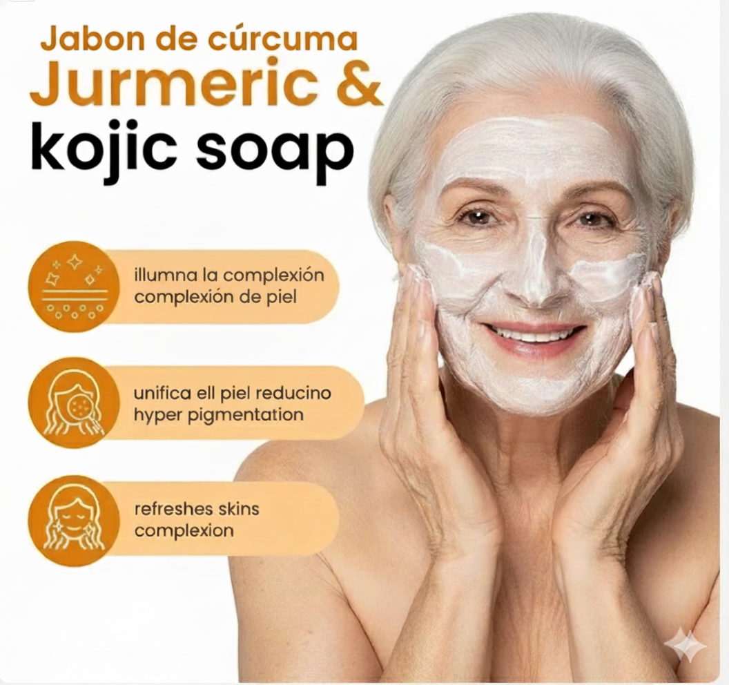 Jabón Cúrcuma Limón: Piel Radiante, Limpieza Profunda, Aclara Manchas