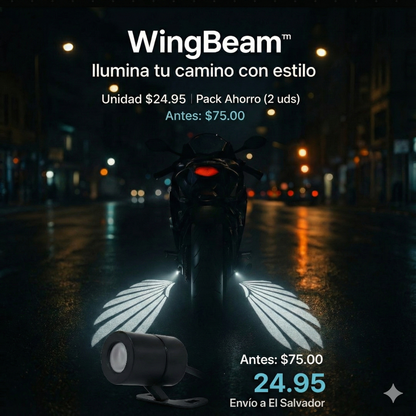 Proyector LED Alas de Ángel para Vehículos Luz Ambiental Decorativa Personalizable