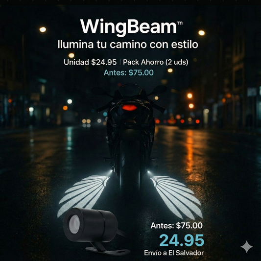 Proyector LED Alas de Ángel para Vehículos Luz Ambiental Decorativa Personalizable