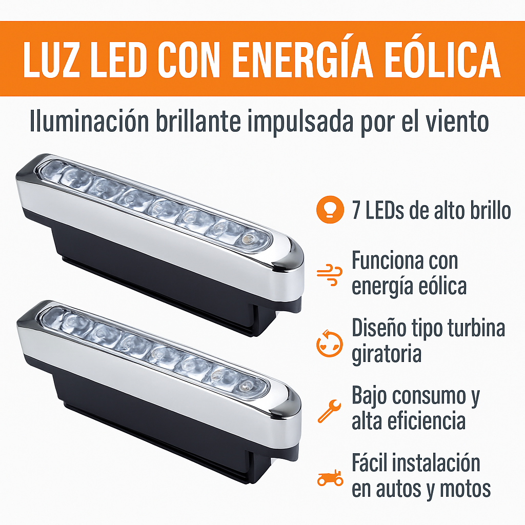 🚘 GlowStrike – Par de Luces Eolicas
