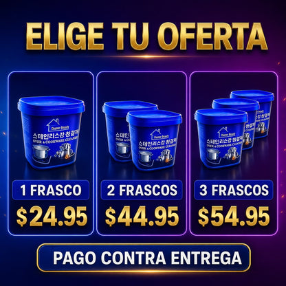 Pasta Limpiadora- Recupera tus ollas y superficies de acero