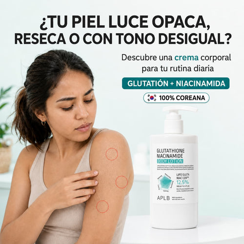 Crema corporal coreana APLB para una piel hidratada, suave y luminosa