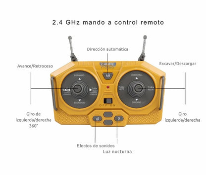 Excavadora a Control Remoto . ¡Potencia Real para Mini Constructores! 👷‍♂️
